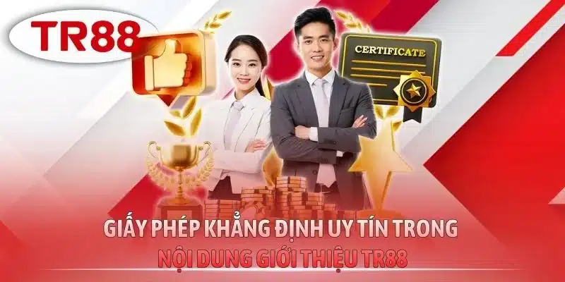 Giấy phép khẳng định uy tín trong nội dung giới thiệu TR88